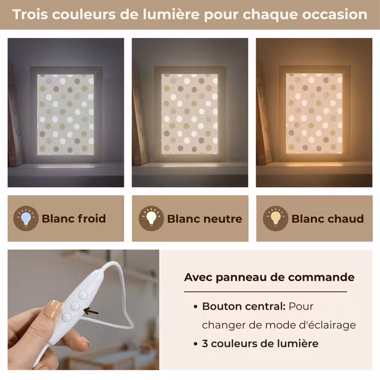 Veilleuse - Polka - Dots - Beige — 4