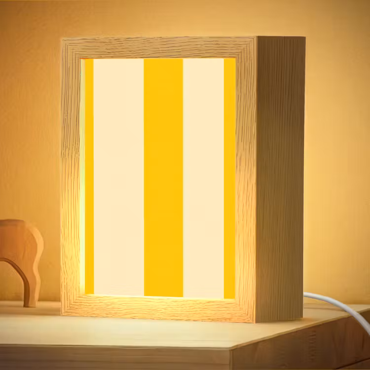 Veilleuse - Rayures - Classique - Jaune — 2
