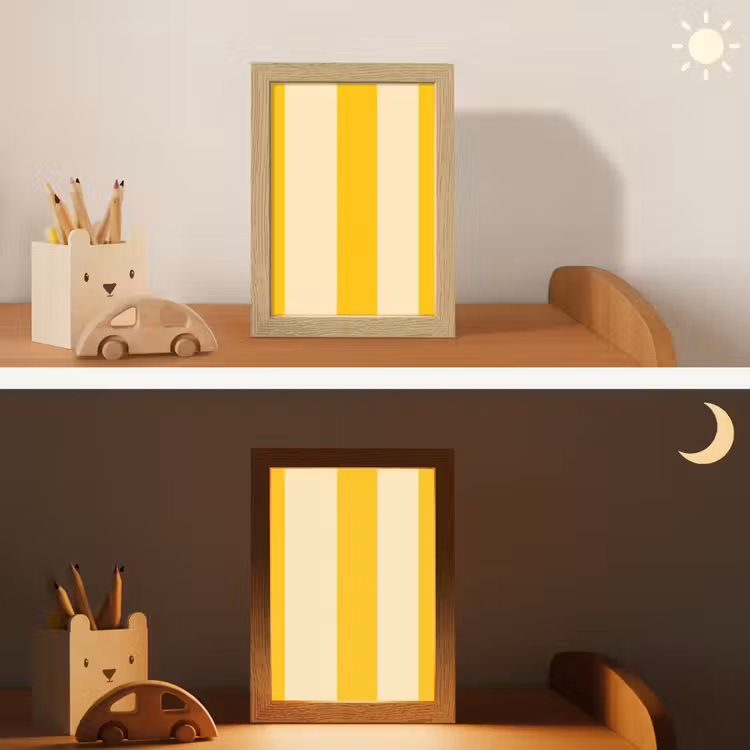 Veilleuse - Rayures - Classique - Jaune — 3