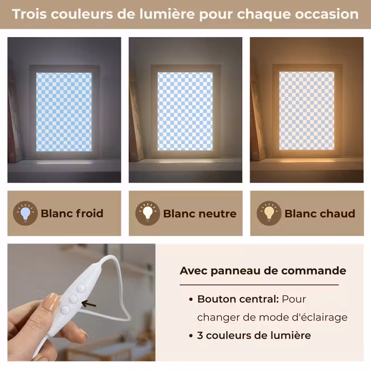 Veilleuse - Échiquier - Classique - Bleu — 4