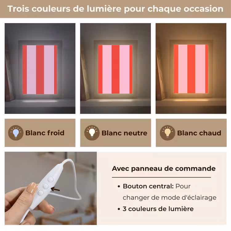 Veilleuse - Rayures - Classique - Rose — 4