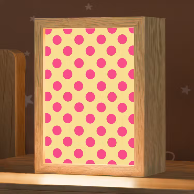Veilleuse - Rose - Points - Jaune — 1