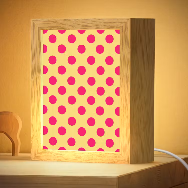 Veilleuse - Rose - Points - Jaune — 2