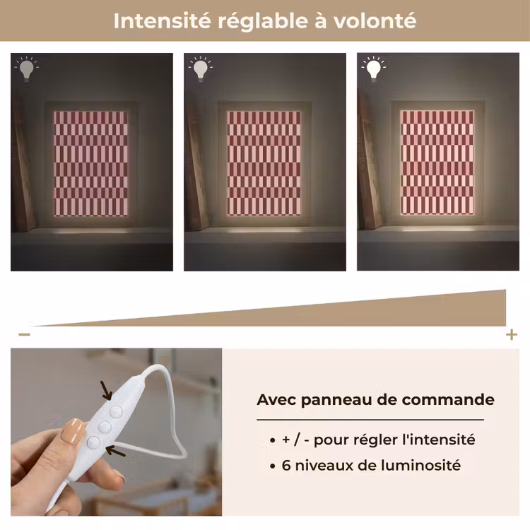 Veilleuse - Rose - Rouge - Cubes — 5