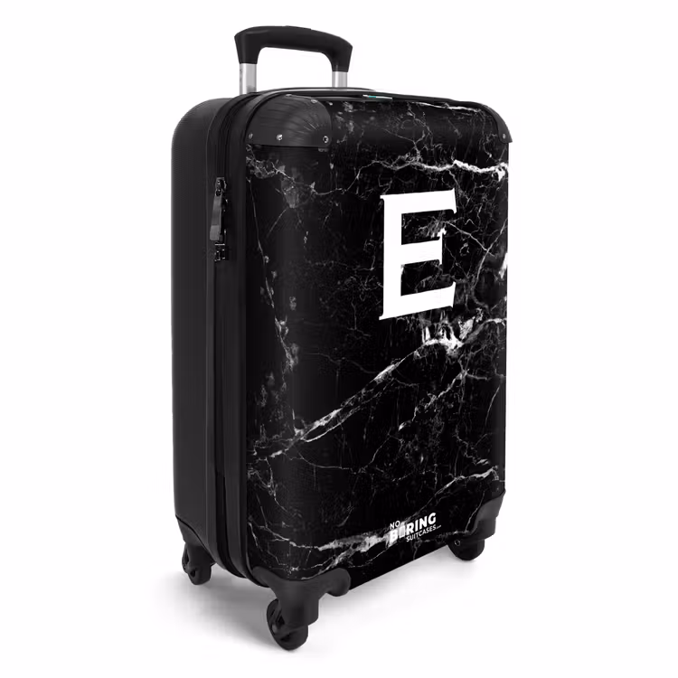 CaseSwap - Aspect marbré - Lettre E - Noir — 2