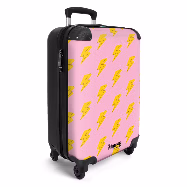 CaseSwap - Motifs - Éclair jaune sur rose — 2