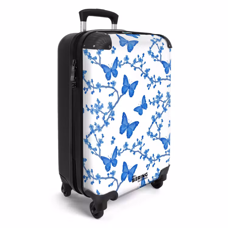 CaseSwap - Papillon - Fleurs - Bleu — 2