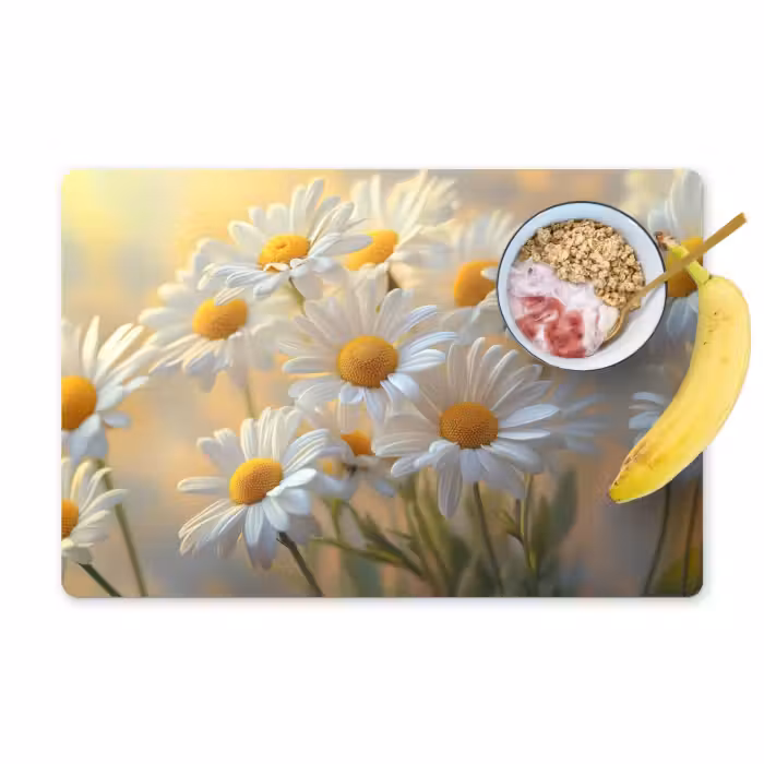 Set de table - Marguerites - Blanc - Soleil