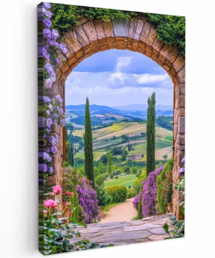 Toile extérieure - Vista - Toscane - Paysage - Portail