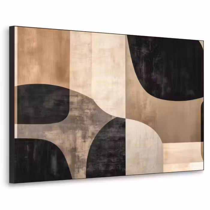 Art Frame - Abstrait - Avions - Noir - Rond