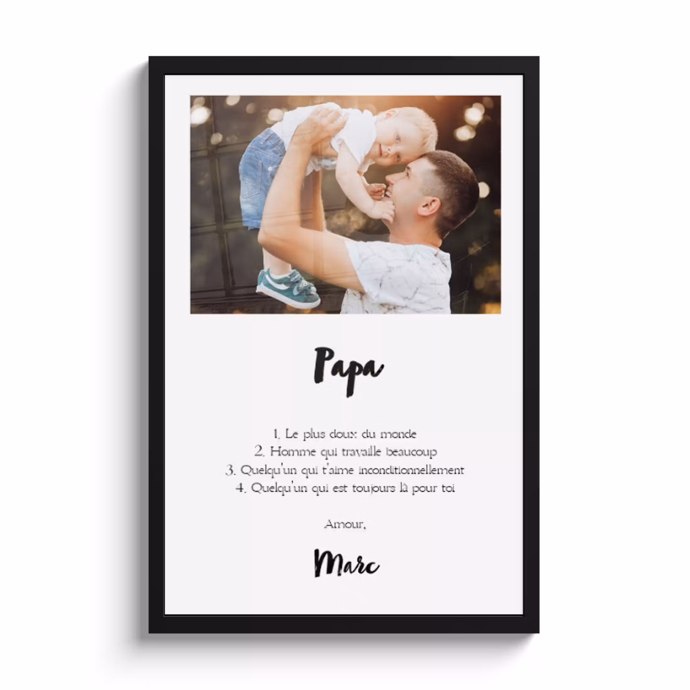 Affiche encadrée - Signification papa