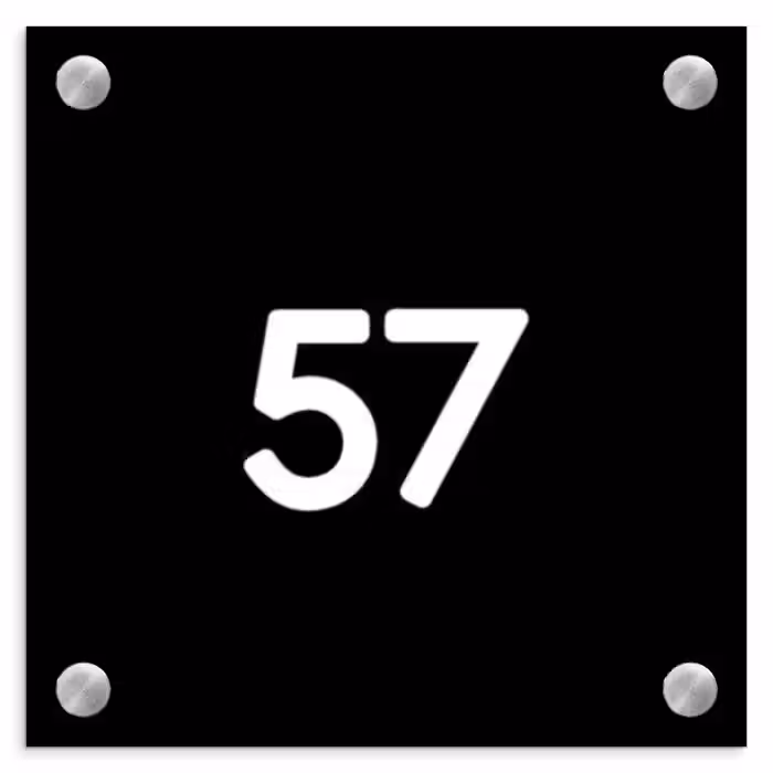 Plaque nominative - Surface noire - Traditionnel
