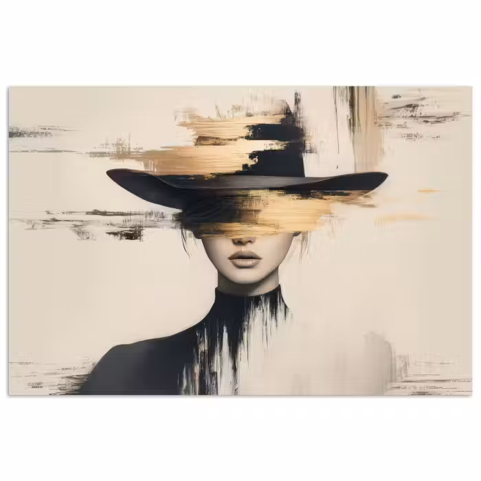 Affiche - Femme - Chapeau - Peinture