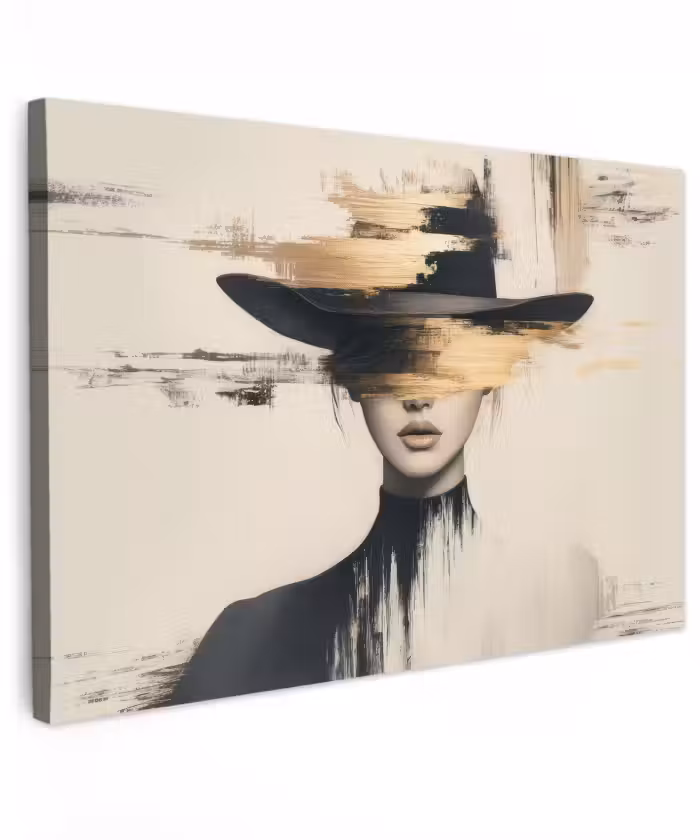 Toile extérieure - Femme - Chapeau - Peinture
