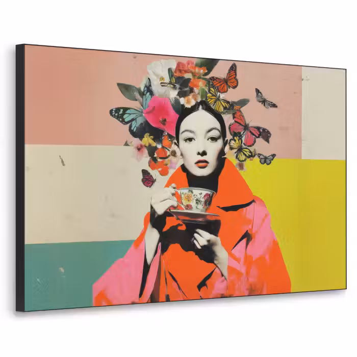 Art Frame - Retro - Femme - Coupe - Papillons