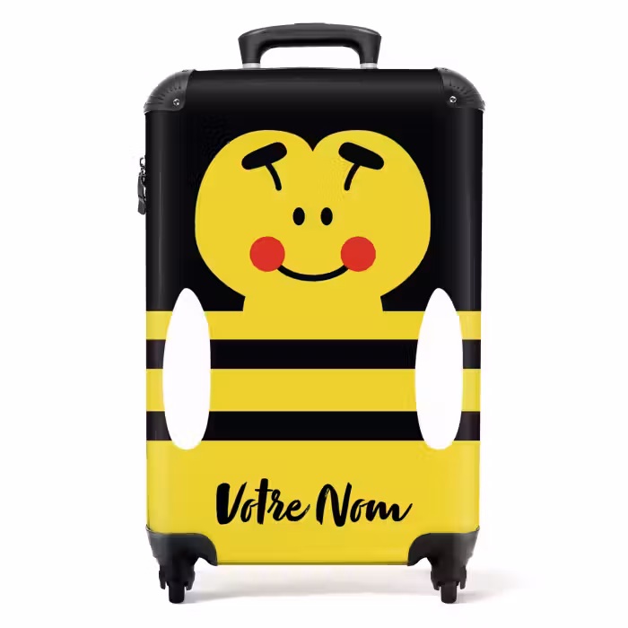 Valise avec nom - Abeille bourdonnante